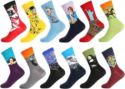 12 párov Zábavných ponožiek BONANGEL/ Umenie, maľby / Od 1Kč |051|