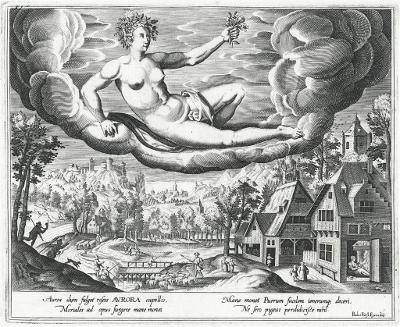 Ráno poledne večer, 3 listy, Fürst, mědiryt, 1650
