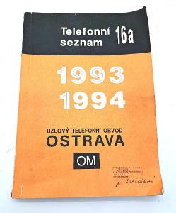 Telefonní seznam, Ostrava, 1993-4
