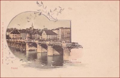 Basel (Basilej) * most, část města, koláž * Švýcarsko * Z138