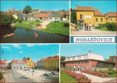 Horažďovice * vodáci, části města, okénková koláž * Klatovy * B211