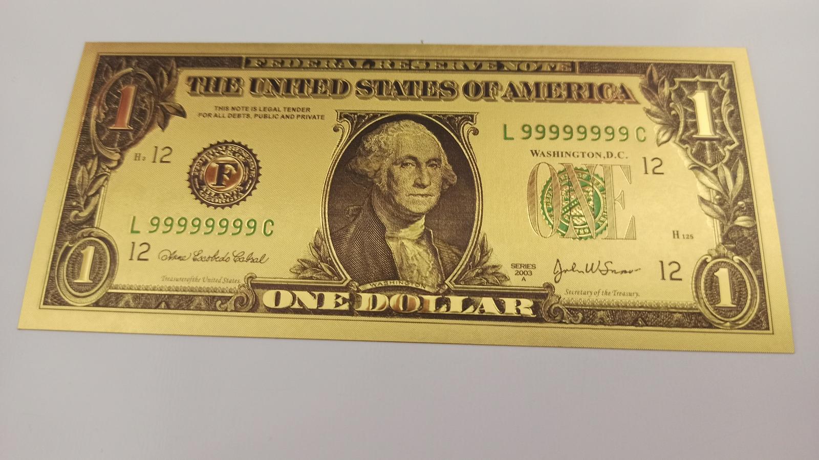 Pamätná zberateľská bankovka , 1 dolár - Zberateľstvo