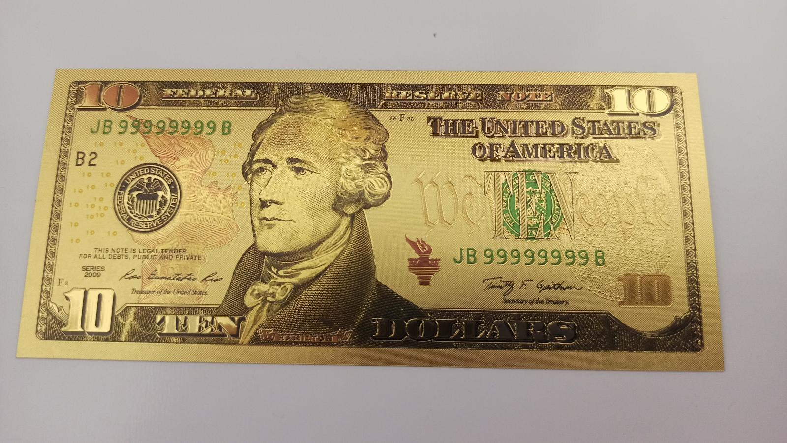 Pamätná zberateľská bankovka , 10 dolár - Zberateľstvo