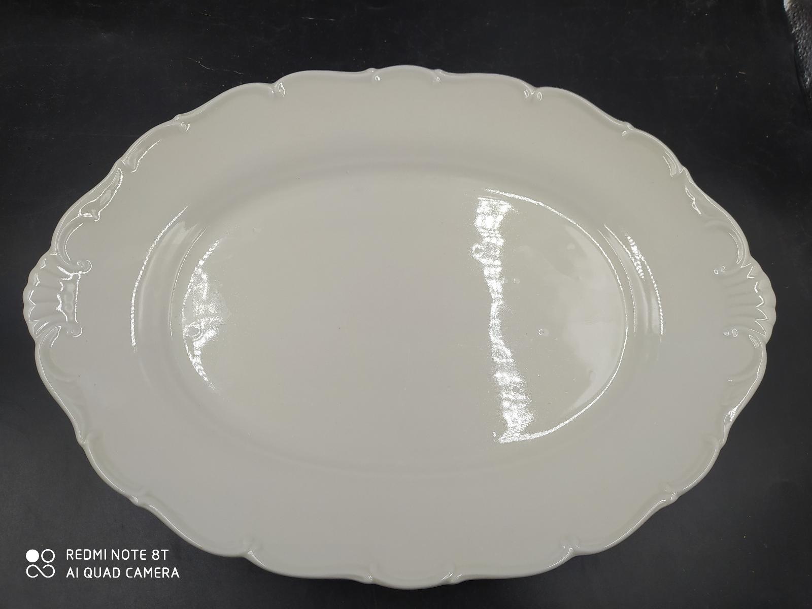 Starý porcelánový servírovací tanier, značené 40x29 cm (18244) - Starožitnosti a umenie