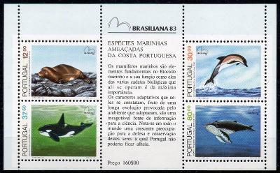 Portugalsko-Mořská fauna 1983**  Mi.Bl.41 / 15 €