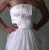 Biele korzetové šaty - satén a šifón I LOVE LINK vel.32 - Dámske oblečenie
