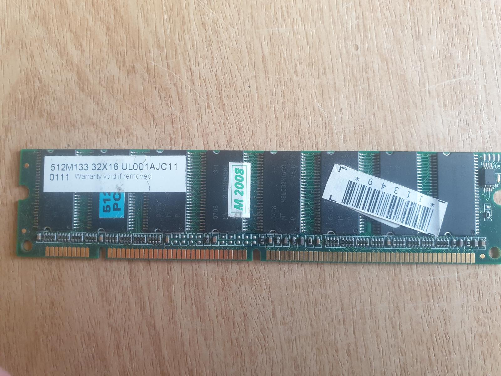 SD RAM 512mb 133MHz - 2 kusy - Počítače a hry