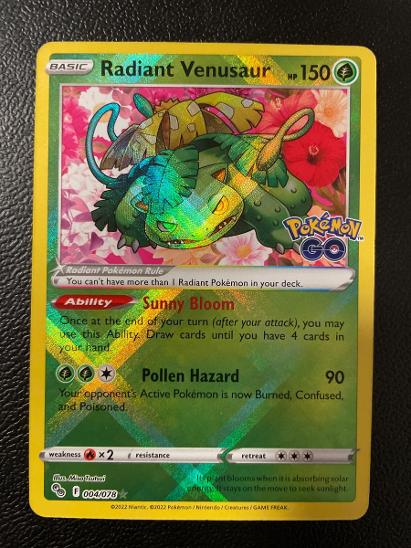 Radiant Venusaur - 004/078 - Pokemon Go - Carte Pokemon Brillante :  : Jeux et Jouets