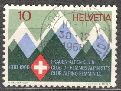 Švýcarsko 1968 Mi 870 ženy alpinistky 50 let klubu, 304