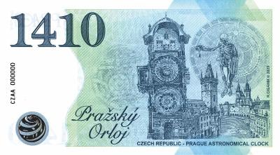 Bankovka pamätná BlueNote 2023 Česko - Praha Orloj - anulát