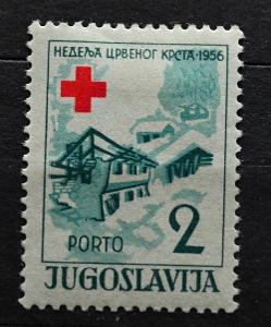 *JUGOSLAVIE, 1956. Příspěvkové,ROTEN-KREUZES, MiNr.16, kompl. /B-49b