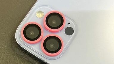 iPhone 14 Plus tvrzené sklo na fotoaparát Růžové 2ks