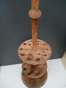 Historický stojan na pipety ( dřevěný) , výška 57 cm