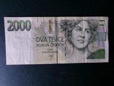 Bankovka Česká republika série B 30  2000 Kč korun dva tisíce rok 1999