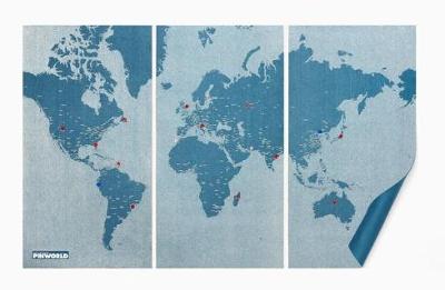 Mapa světa - Pinworld - Worldmap XL Blue