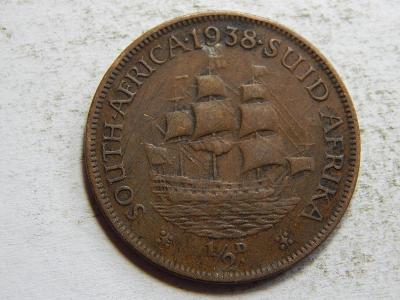 Jižní Afrika ½ Penny 1938 RR VF č36212