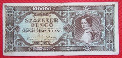 Maďarsko 100 000 pengo 1945  