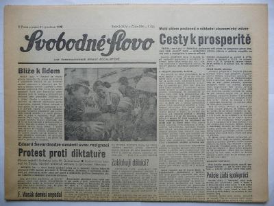 Staré noviny - Svobodné slovo - číslo 299. - z 21. prosince roku 1990