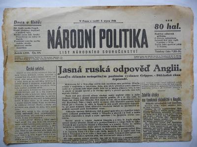Staré noviny - Národní politika - číslo 215. ze 4. srpna roku 1940