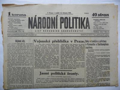 Staré noviny - Národní politika - číslo 75. z 16. března roku 1941