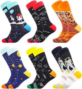 6 párov Zábavných ponožiek BONANGEL/ Space Patrol / Od 0,00 € |076|