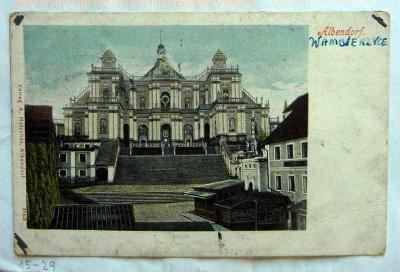 Pohled 1905 NĚMECKO ALBENDORF dnes POLSKO WAMBIERZYCE bazilika /15-29