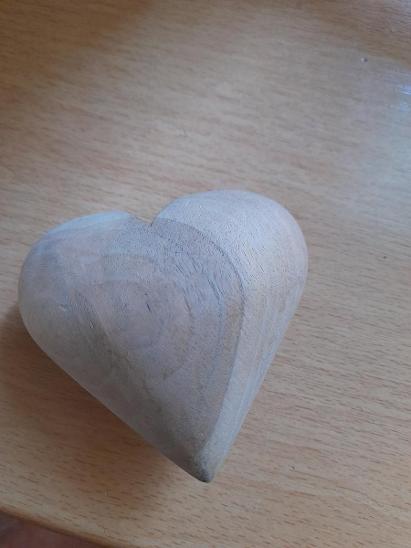 Retro dřevěné srdce - Starožitnosti a umění