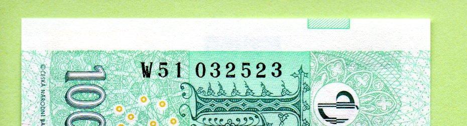 100 Kč 2018 UNC s. W51 řada 032 + dodatek katalogu bankovek ENA 100 Kč