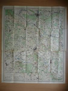Stará turistická mapa - Turnov - Český ráj - z roku 1932
