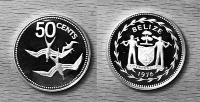 50 CENTS 1976 BELIZE (Ag 925/1000, 10 g) PROOF