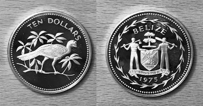 10 DOLLARS 1975 BELIZE (Ag 925/1000, 30 g) PROOF