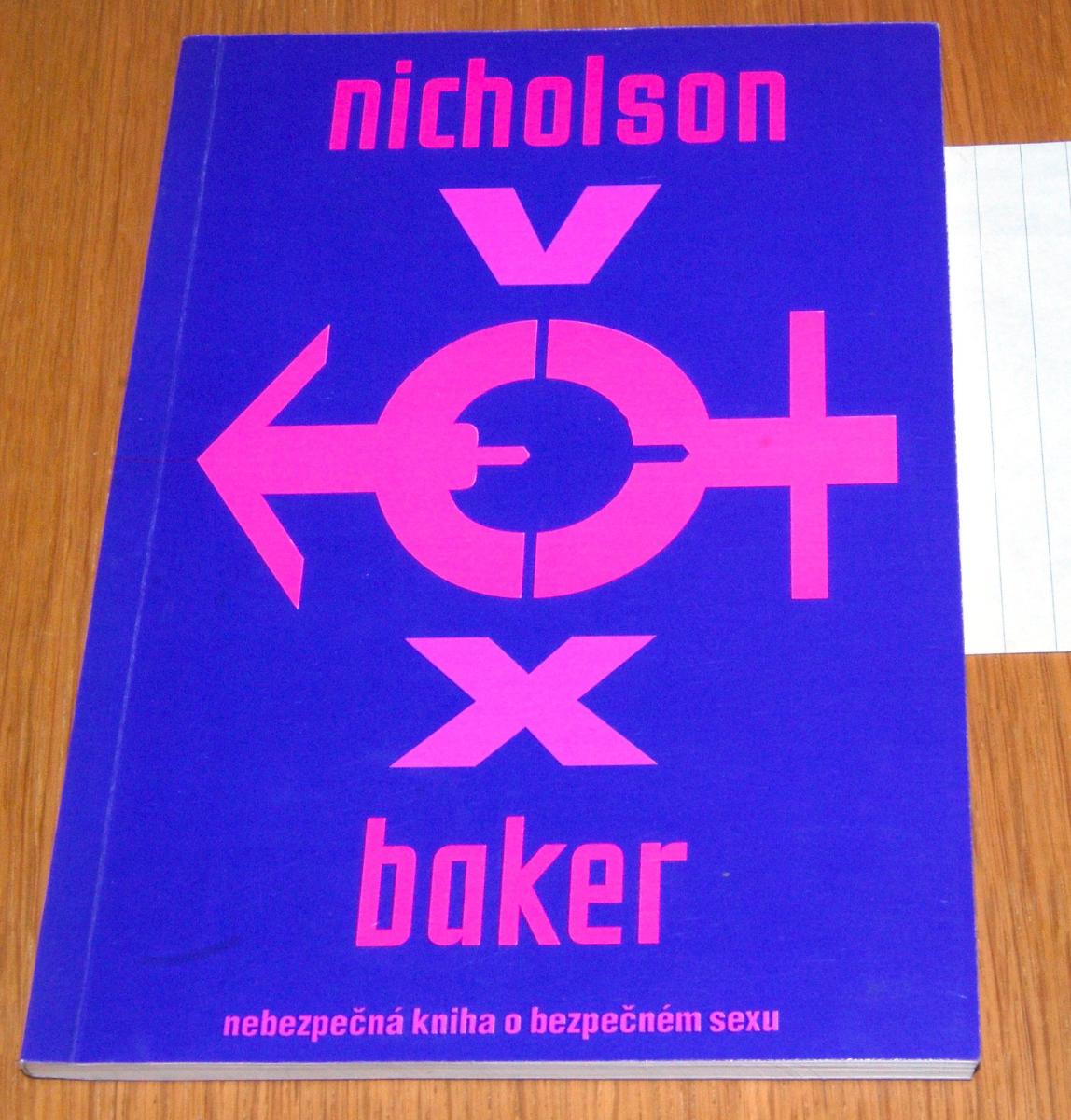 VOX nebezpečná kniha o bezpečnom sexe Nicholson Baker 1993 VOLVOX - Knihy