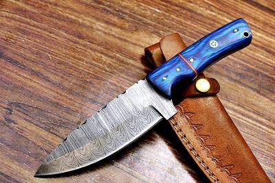 55/ Damaškový lovecky nůž. Rucni vyroba.  