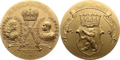 Medaile - Brandenburg Preusen 1901 Wilhelm II. 1888-1918.Mattiert..