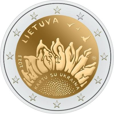 2 euro 2023 LITVA - "Spolu s Ukrajinou" - UNC