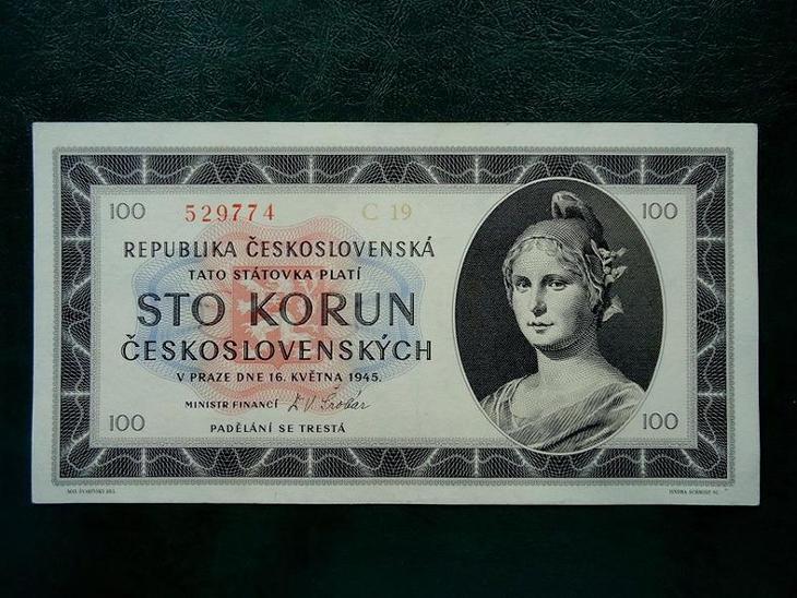 100 Korun 1945  Serie C 19💥Neperforovana💥Luxusni Stav - Bankovky