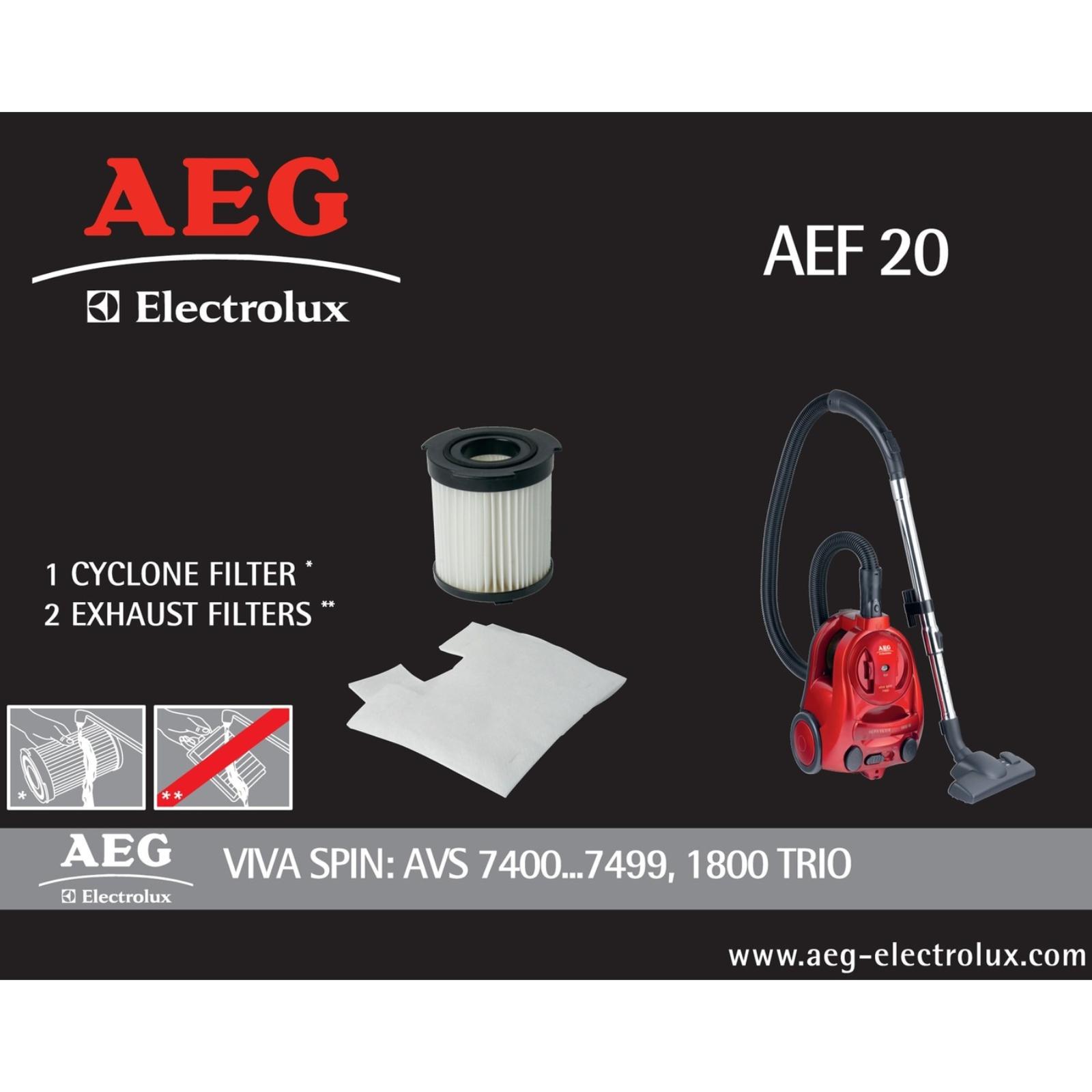 AEG sada filtrov AEF 20 pre vysávače AVS Viva Spin, nové, PC 23,90 € - Malé elektrospotrebiče