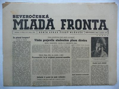 Staré noviny - Severočeská Mladá fronta - ze 4. prosince roku 1945
