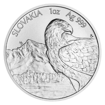 Stříbrná uncová investiční mince Orel 2021 stand
