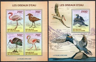Pobřeží slonoviny-Vodní ptáci 2014**  Mi.1539-1542 / 19,50 €