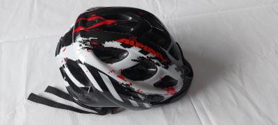 Detská prilba na bicykel Alpina Rocky-black/white/red