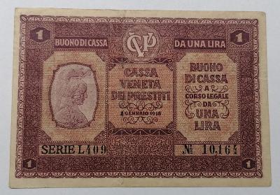 1 Lira 1918 Itálie, stav EF