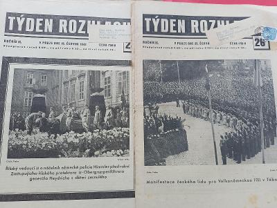 Týden rozhlasu - ročník 1942 (atentát Heydrich pohřeb fotky !!)