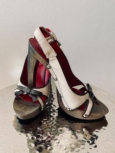 Originál kožené sandálky na vysokém podpatku #cesarepaciotti