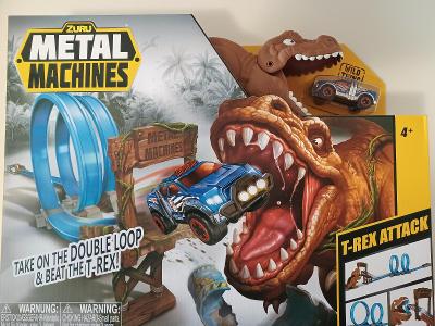 Zuru Metal Machines, závodní dráha T-rex s dvojtým přemetem a rampou