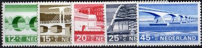 Nizozemí 1968 ** Mi:NL 894-8 Série: Letní známky, mosty 1968
