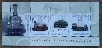 Maďarsko ** aršík výročí železnice, r. 2023 !(aukce EN117)
