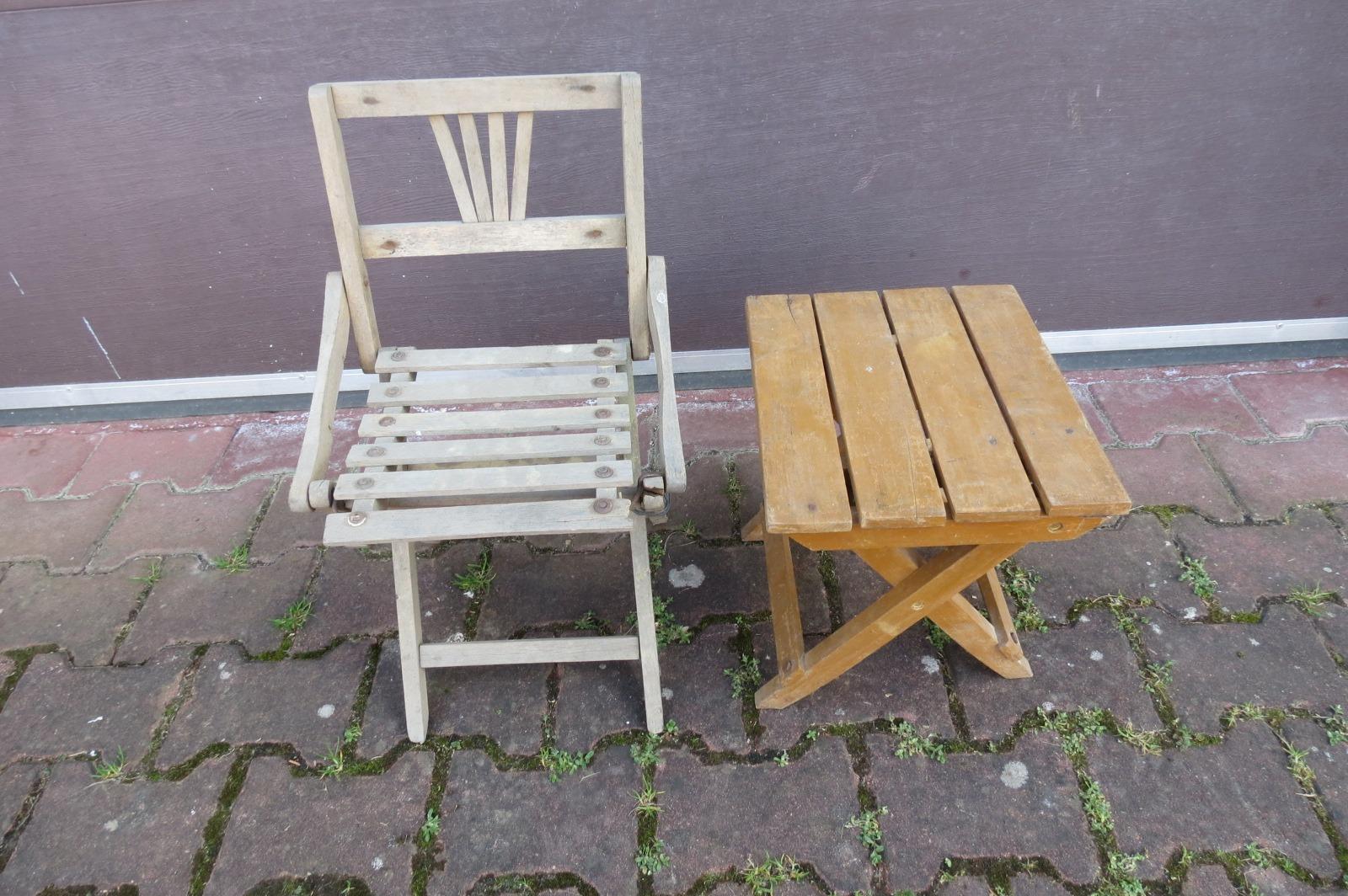 2 x stará detská rozkladacia stolička - Starožitnosti