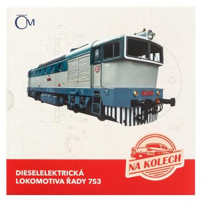 Stříbrná mince Na kolech - Dieselelektrická lokomotiva 753 proof