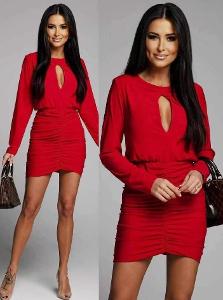 nové krásne sexy červené šaty veľ. S